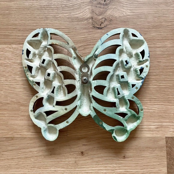 Pair of Vintage Burwood Gold Scroll Butterflies Wall Decor Hippie #2146 - Picture 5 of 8